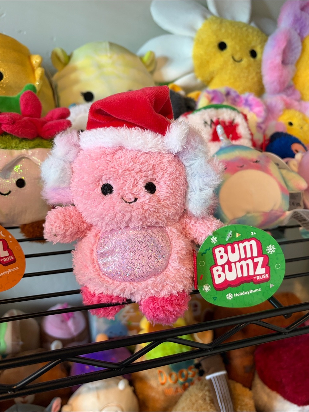🇺🇸 Aimee the Axolotl with Santa Hat Bum Bumz